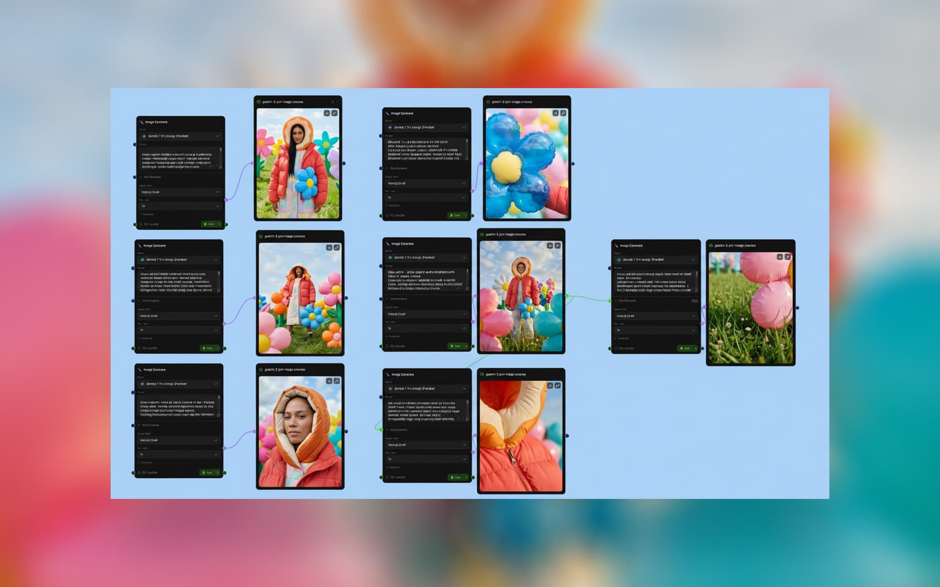 Visual Workflow Builder - Node-based canvas interface